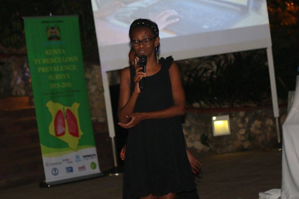 TB ARC Chief of Party Dr Brenda Mungai giving her address during the closeout workshop